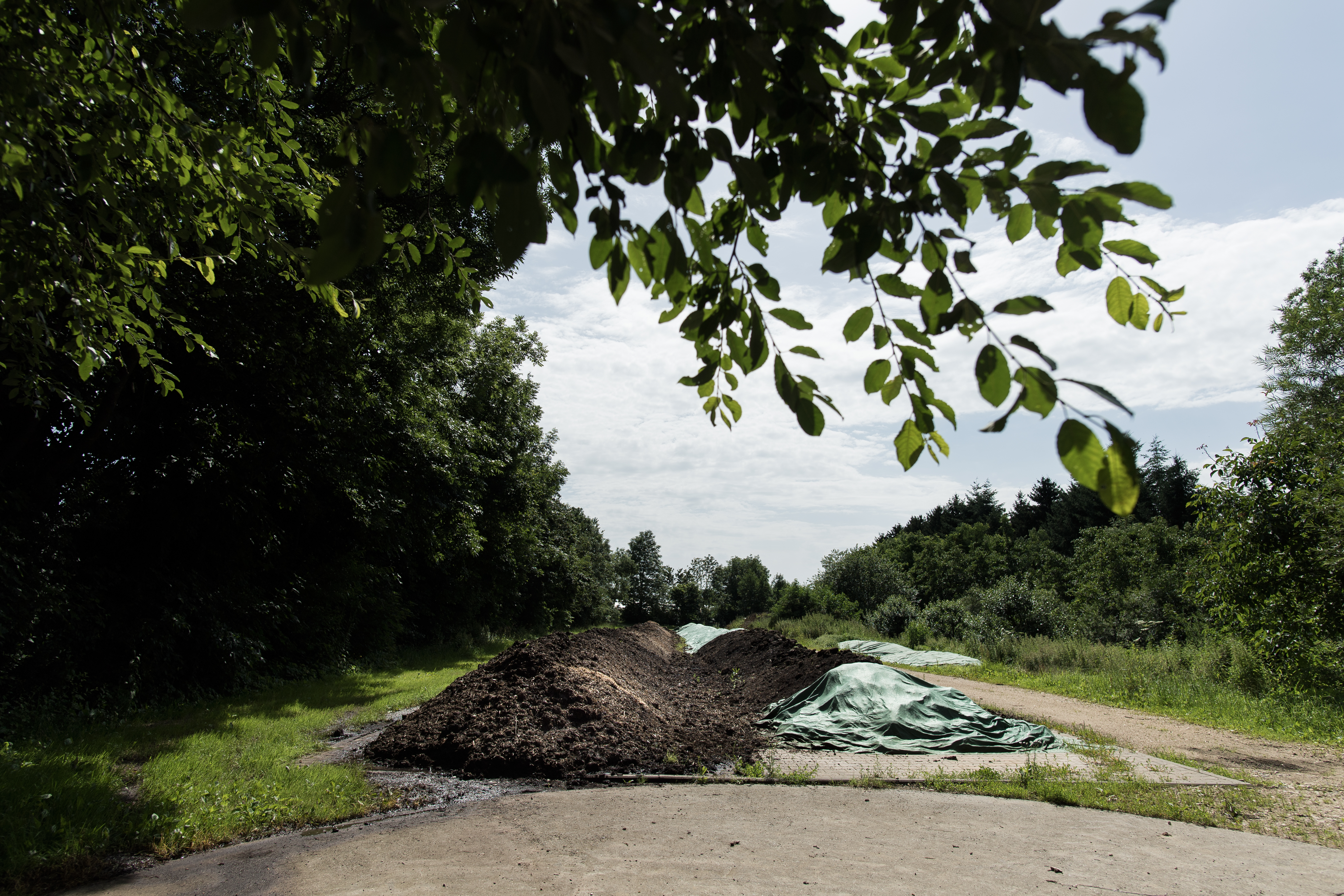 Eine Kompostanlage in der Natur
